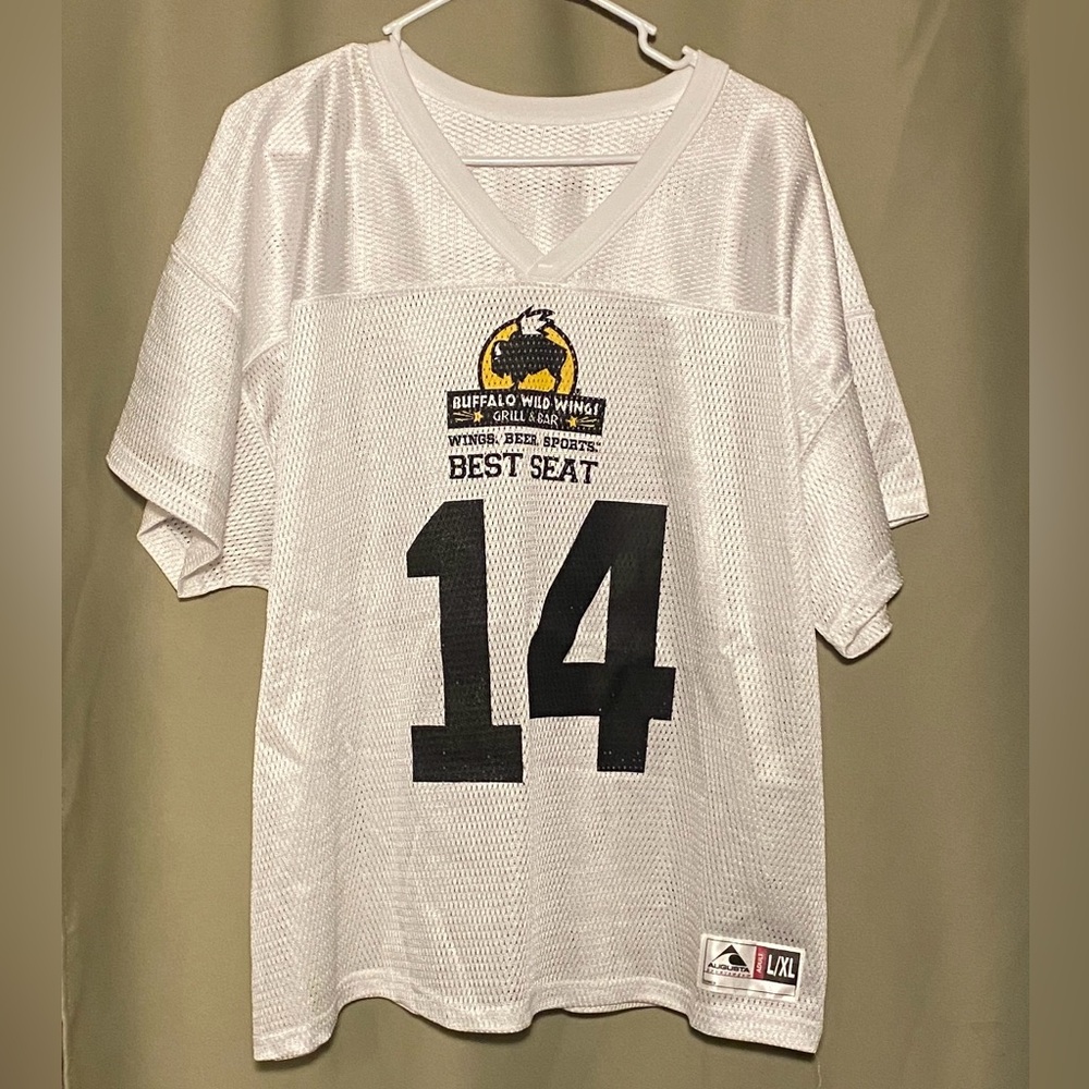 Buffalo Wild Wings Best Seat 14  Augusta Sportswear Bud Light Mesh  Jersey L/XL